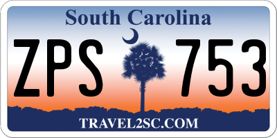 SC license plate ZPS753