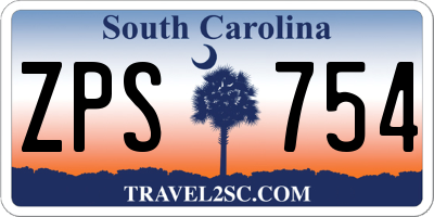 SC license plate ZPS754