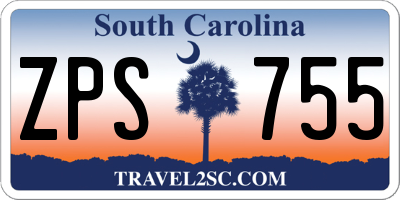 SC license plate ZPS755