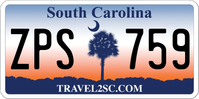 SC license plate ZPS759