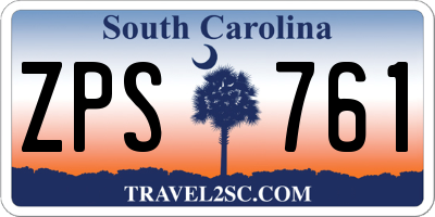 SC license plate ZPS761