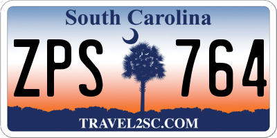 SC license plate ZPS764