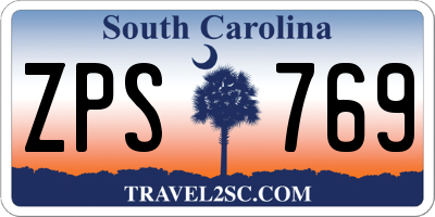 SC license plate ZPS769