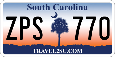 SC license plate ZPS770