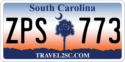 SC license plate ZPS773