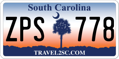 SC license plate ZPS778