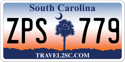 SC license plate ZPS779