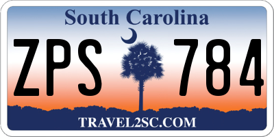 SC license plate ZPS784