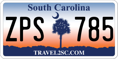 SC license plate ZPS785