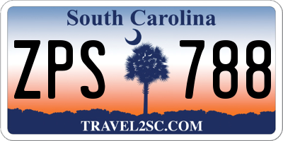 SC license plate ZPS788