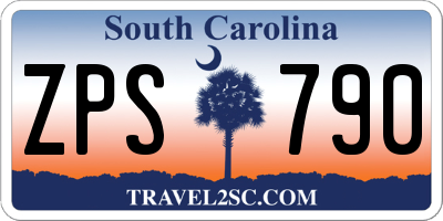 SC license plate ZPS790
