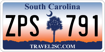 SC license plate ZPS791