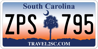 SC license plate ZPS795
