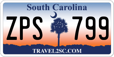 SC license plate ZPS799