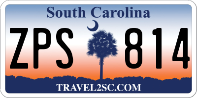SC license plate ZPS814