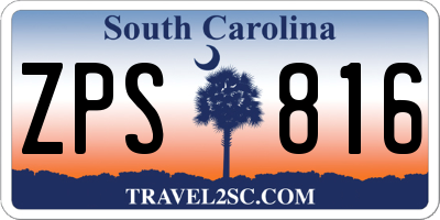 SC license plate ZPS816