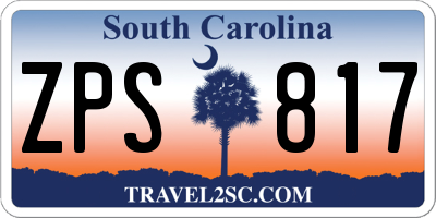 SC license plate ZPS817