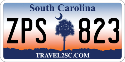 SC license plate ZPS823