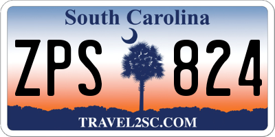 SC license plate ZPS824