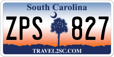 SC license plate ZPS827