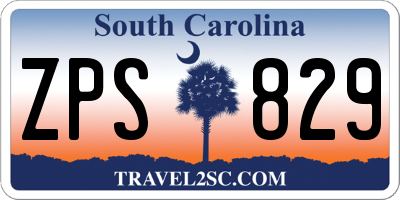 SC license plate ZPS829