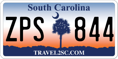 SC license plate ZPS844