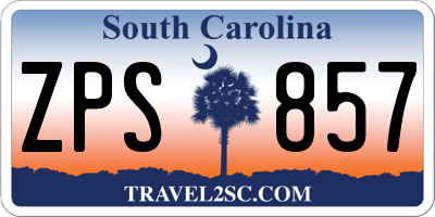 SC license plate ZPS857