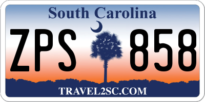 SC license plate ZPS858