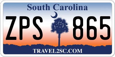 SC license plate ZPS865