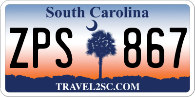 SC license plate ZPS867