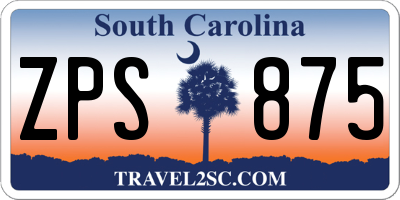 SC license plate ZPS875