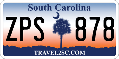 SC license plate ZPS878