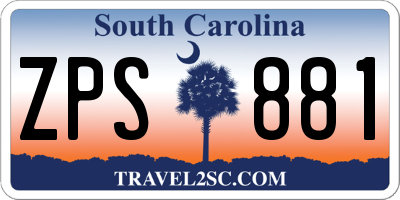 SC license plate ZPS881