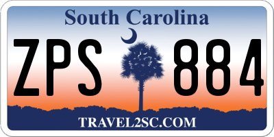 SC license plate ZPS884