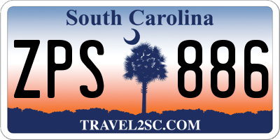 SC license plate ZPS886
