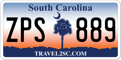 SC license plate ZPS889