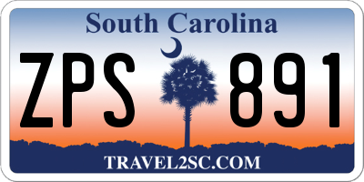 SC license plate ZPS891