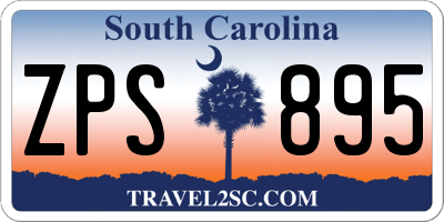 SC license plate ZPS895