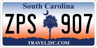 SC license plate ZPS907