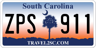 SC license plate ZPS911