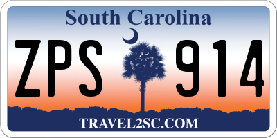 SC license plate ZPS914