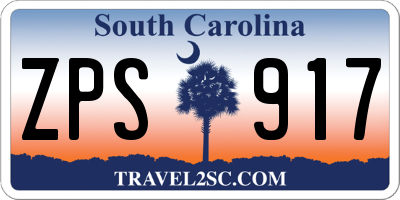 SC license plate ZPS917