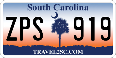 SC license plate ZPS919
