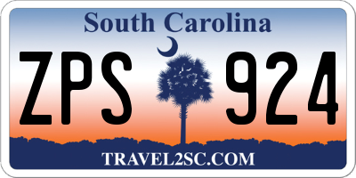 SC license plate ZPS924