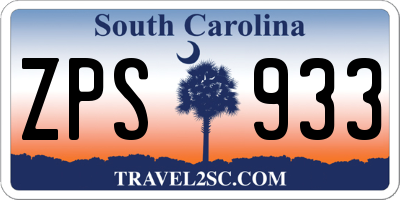 SC license plate ZPS933