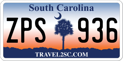 SC license plate ZPS936