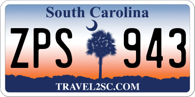 SC license plate ZPS943