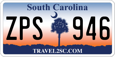 SC license plate ZPS946