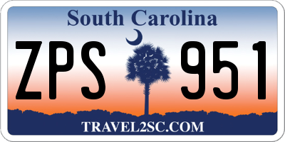 SC license plate ZPS951