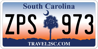 SC license plate ZPS973